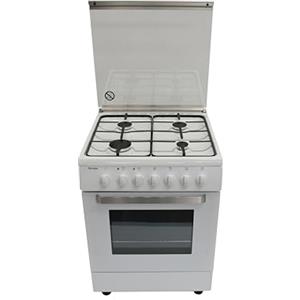 Tecnogas Arkè D63NWS, Cucina libera installazione,60X60 cm., Bianca, Forno Elettrico Multifuzione 6 funzioni Classe A, Piano cottura Gas 4 fuochi, Taratura Gas Naturale, Griglie Smaltate