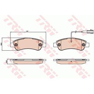 TRW GDB2068 Set di Pastiglie Freno Posteriori per Fiat Ducato 2006 - Alta Qualità con Contatto di Usura