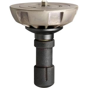 Manfrotto 520BALLSH Semisfera con Impugnatura Corta, 75 mm, in Alluminio, Nero