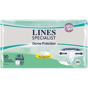 Fater SpA Pannolone a Mutandina Lines Specialist Derma Super M/L - 30 Pezzi con Crema Protettiva