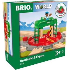 BRIO World - Piattaforma Girevole con Personaggio, Accessorio Pista Trenino, Set Costruzioni in Legno, Compatibile con Tutti i Prodotti BRIO, Giocattolo per Bambini 3+ Anni