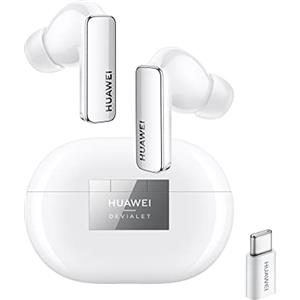 HUAWEI FreeBuds Pro 2 cuffie bluetooth, auricolari Hi-Res Audio, Doppio speaker, Cancellazione attiva del rumore 47dB, EQ adattivo,Connessione 2 device,IP54,Ceramic White, con Adattatore AP52