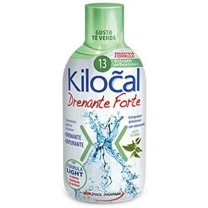 POOL PHARMA Kilocal Drenante Forte - Integratore Alimentare Liquido 500 ml con Estratti Erboristici per Drenaggio e Depurazione - Gusto Tè Verde