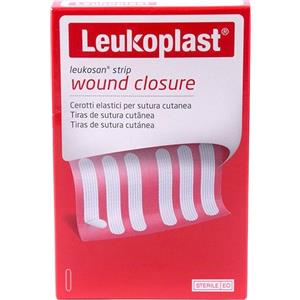 LEUKOPLAST Leukosan Strip - Cerotto Sterile per Sutura Cutanea 6x38mm, 2 Buste da 6 Cerotti, Applicazione Indolore e Eccellente Adesione