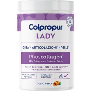 Colpropur Collagene LADY Pesca Integratore Benessere Cartilagini Articolazioni e Ossa, 340g