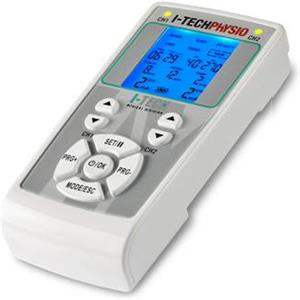 I-TECH Physio Elettrostimolatore Professionale a 2 Canali con 99 Programmi per Terapia del Dolore, Riabilitazione e Estetica