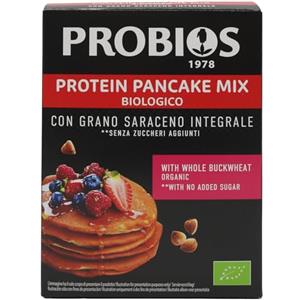 Probios Preparato pancake proteici biologico - a base di farina di grano saraceno - ricco di fibre, zinco, potassio e ferro - senza glutine e senza zucchero - 200 g