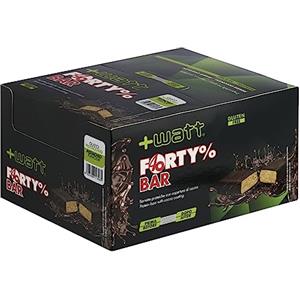 Watt Forty% Bar - Barretta Proteica al Gusto Pistacchio - 80g x 20 Barrette - Favorisce il Recupero Muscolare