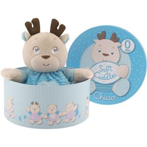 Chicco Pupazzo Renna Grande Soft Cuddles Azzurro - Morbido e Delicato per Neonati 0m