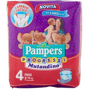 Pampers Pannolini Mutandina Progressi Maxi 4 quadripack 76 pezzi