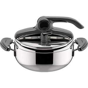 Lagostina Pentola a Pressione Mia Lagoeasy'up Ø 22 cm per Piastra Elettrica, Induzione, Vetroceramica - 3,5 litri