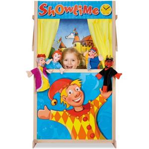 Eichhorn Teatrino in Legno 110x64 cm - Ideale per Bambini dai 2 Anni, senza Marionette