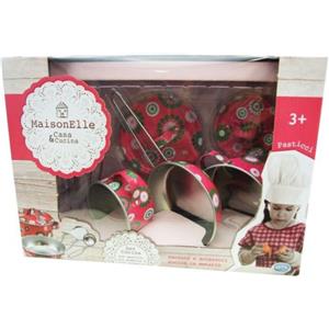 ODS Maisonelle Set di Pentole e Padelle in Metallo Colorate - 6 Pezzi per Bambini 3 Anni