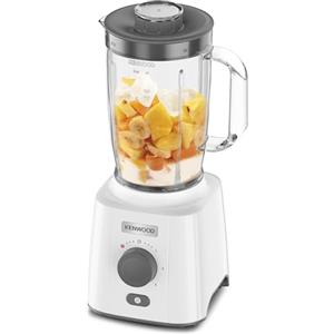 Kenwood BLP41.A0WH Frullatore, Caraffa da 2 L dotata di pratica maniglia, lame in Acciaio, 3 velocità + Pulse, Coperchio con tappo, Piedini antiscivolo, 650 watt, Plastica, Bianco e Grigio