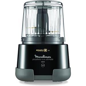 Moulinex DP8108 Moulinette Ultimate, Tritatutto Elettrico, Lame in Titanio, Tecnologia Powelix Life, 1000W, Capacità fino a 550ml, Funzioni 5in1, Nero