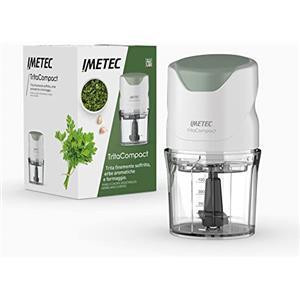 Imetec TritaCompact Tritatutto, Lame in Acciaio Inox, Capienza Contenitore 400 ml, Funzionamento a Pressione, Compatto, 350 w