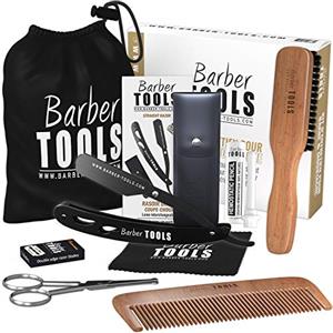 BARBER TOOLS KIT/SET/Cofanetto di cura e cura per barba e rasatura ✮ BARBER TOOLS