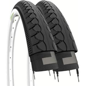 Ecovelo' 2 COPERTONI 26 X 1.50 (40-559) PNEUMATICI B/N SLICK GOMME MTB MOUNTAIN BIKE BICICLETTA IBRIDA STRADALI