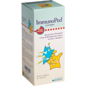 Pediatrica ImmunoPed Sciroppo 140 ml - Integratore con Beta-Glucano, Zinco, Acerola e Sambuco per il Sistema Immunitario