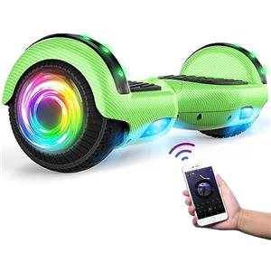 SISIGAD Hoverboard Self Balancing Scooter 6.5 Two-Wheel Self Balancing Hoverboard with Bluetooth Speaker and LED Lights Electric Scooter for Adult Kids Gift