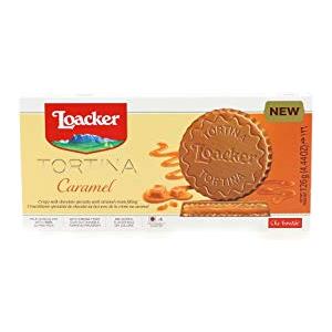 Loacker Tortina Premium Cialda Ricoperta al Cioccolato, Caramello 125g 125 g.