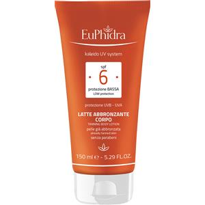 Euphidra Kaleido UV System Latte Abbronzante Corpo SPF 6 - 150 ml, Protezione UV e Complesso Vegetale per un'abbronzatura Ottimale