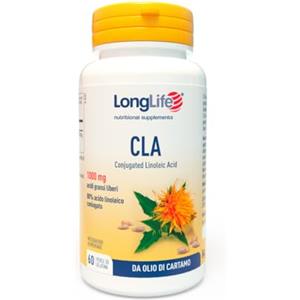 LongLife® CLA | Integratore di acido linoleico coniugato titolato all'80% | Supporto alla composizione corporea | Sport | 60 perle | Senza glutine e doping free