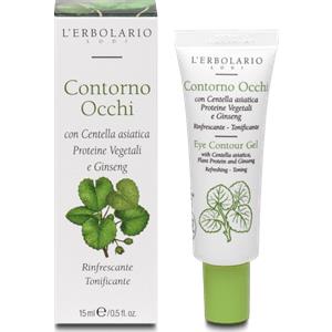 L'Erbolario Gel Contorno Occhi 15 ml - Con Centella Asiatica, Proteine Vegetali e Ginseng, Effetto Tonificante e Rinfrescante