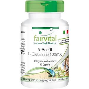 Fairvital | S-Acetil L-Glutatione - 90 capsule vegane - forma stabile di glutatione - alta biodisponibilità