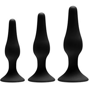 GreyGasms Black Silicone Apprendista Anale Set di allenamento - 3 Piezas