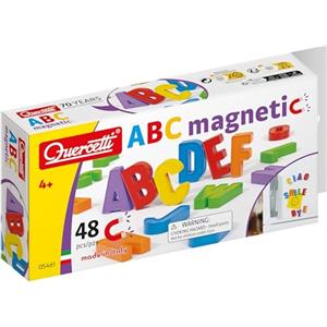 Quercetti Refill 48 Letters, Lettere Magnetiche per Bambini 4+ anni, Giochi Educativi, Giochi Magnetici per Bambini Colorati Ideale per Lavagna per Bambini Magnetica, Made in Italy