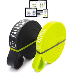 KALAHARI 4 wellness KALAHARI Bande Elastiche SET più Ebook esercizi in Italiano - Elastici fitness per allenamento Forza, Stretching, Palestra, Pilates, Yoga - Fascia elastica, Resistance Bands per Trazioni alla sbarra