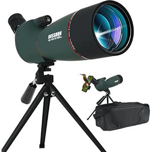 BOSSDUN 25-75x70 Cannocchiale con Treppiede, Borsa per il Trasporto e Adattatore per Smartphone - Cannocchiale Monoculare Impermeabile per Birdwatching, Tiro a segno, Tiro con Arco, Caccia (blue)