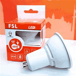 FSL Lampadina LED GU10 6.5W Dimmerabile 3000K 500LM 38° CRI>80