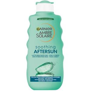 Garnier Ambre Solaire Latte Doposole Idratante e Lenitivo con Aloe Vera, 200ml - Per Viso e Corpo, Effetto Rinfrescante