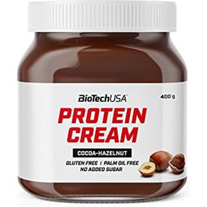 BioTechUSA Protein Cream - Crema spalmabile al cacao e nocciole, 400 g, ricca di proteine (17%), senza glutine e senza olio di palma