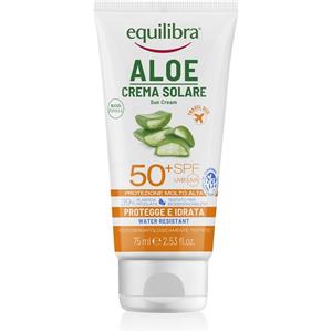 Equilibra Aloe Crema Solare SPF 50 - Protezione Molto Alta, Idratante con Aloe Vera, Vitamina C ed E, 75 ml