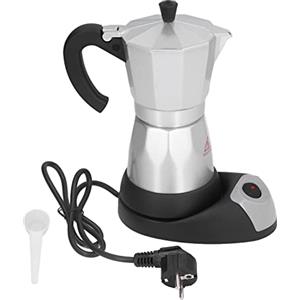 BuyWeek Caffettiera Elettrica, 480 W 220 V 300 ML 6 Tazze Espresso Moka Caffettiera in Alluminio Macchina per Caffè Espresso