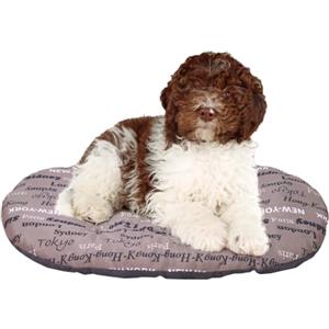FERPLAST - Cuccia per cani e gatti - Cuscino per cani di medie dimensioni - Materassino per cani - Tappetino per cucce e auto - Morbido letto per cani - Relax, 78 x 50 CM, MARRONE