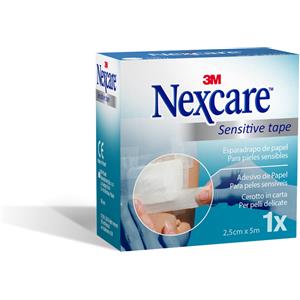Nexcare Sensitive Tape Cerotto su Rocchetto 2,5 cm x 500 cm - Adesivo Non Irritante per Pelli Delicate