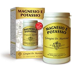 Dr Giorgini MAGNESIO E POTASSIO, 180 g polvere - Integratore alimentare di sali minerali - magnesio e potassio