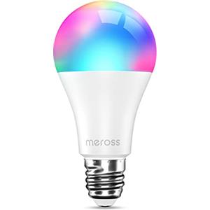 Meross Lampadine LED Alexa Intelligente WiFi E27, Lampadine RGBWW Dimmerabile Multicolore, 2700k-6500k, Lampadine Smart con Collegamento Rapido, Funziona con Smartthings, Alexa, Google Home