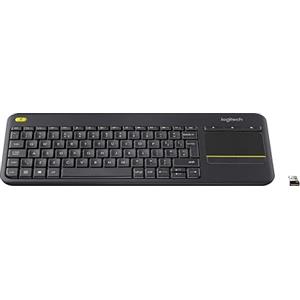 Logitech K400 PLUS Tastiera Wireless, Layout Svizzero Qwertz, Nero