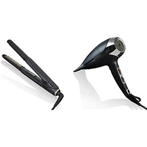 ghd Mini Styler - Piastra per capelli con piastra sottile (Nera) & Helios Asciugacapelli - Asciugacapelli professionale (Nero)