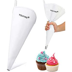YOUYIKE 1pcs sac a Poche Professionali, 45/40/35/30 cm Sacchetto Pasticceria Crema,Riutilizzabile Sacchetto Icing Piping per Bigné di Cottura DIY Pasticcini Crema al Cioccolato(35cm)