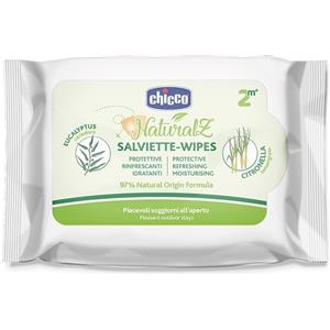 Chicco NaturalZ Salviettine Antizanzara Rinfrescanti e Protettive con Eucalipto e Citronella - 20 Pezzi