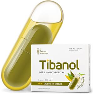 Tibanol - protezione immunitaria con copertura completa. Formula potenziata con 13 ingredienti comprovati per il massimo risultato. 1 capsula al dì.