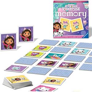 Ravensburger - Mini Memory Gabby's Dollhouse, Gioco Memory per Famiglie, 48 Tessere, Età Raccomandata 3+