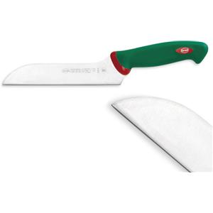 Sanelli Premana Coltello per Formaggio Zancato 18 cm - Acciaio Inossidabile, Verde/Rosso, per Taglio Preciso di Formaggi Semiduri e Molli