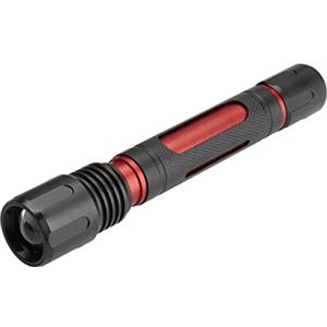 TFA Dostmann Lumatic 43.2036.01 - Torcia a LED, 3 modalità (forte/bassa/lampeggiante), messa a fuoco, resistente agli spruzzi, colore: Nero